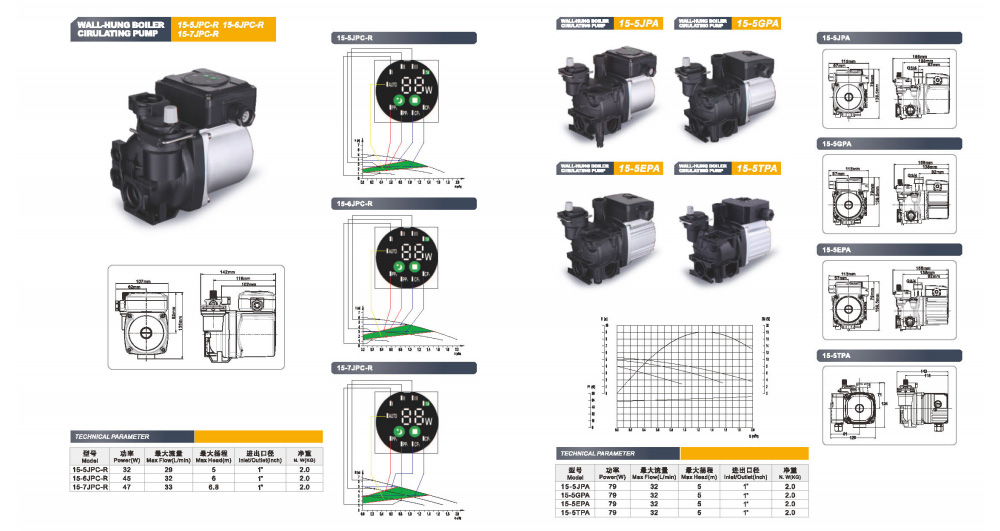 Heating water circulation pumps-11